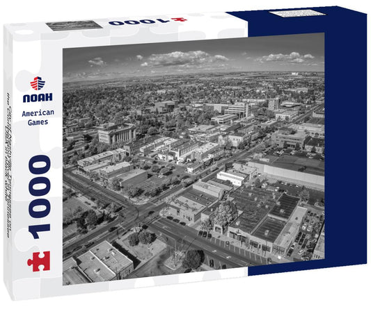 Noah Jigsaw Puzzle City of Nashville Tennessee on the Cumberland River in Tennessee USA in black white 1000 pieces