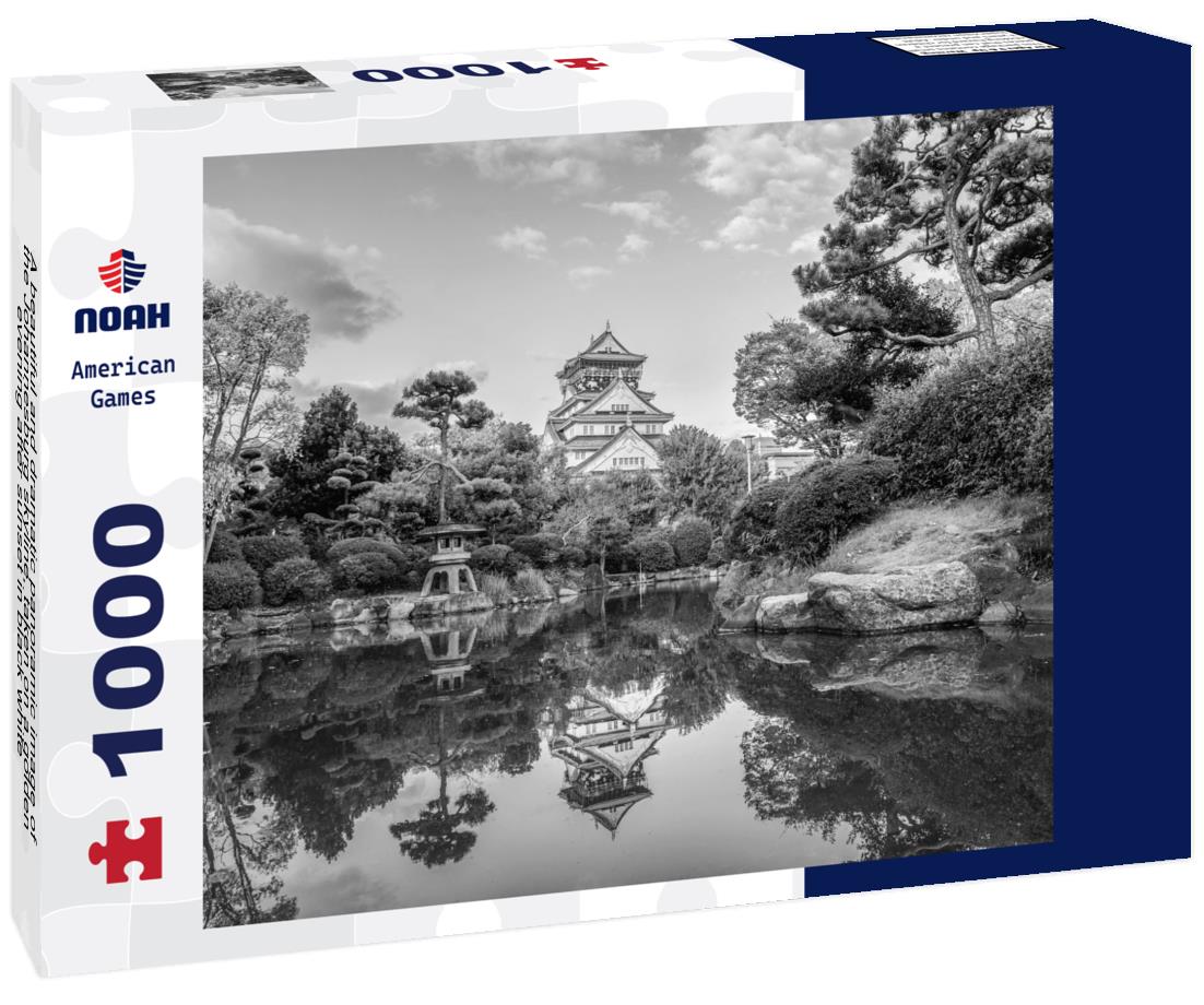 Noah Jigsaw Puzzle A beautiful and dramatic panoramic image of the Johannesburg skyline, taken on a golden evening after sunset in black white 1000 pieces