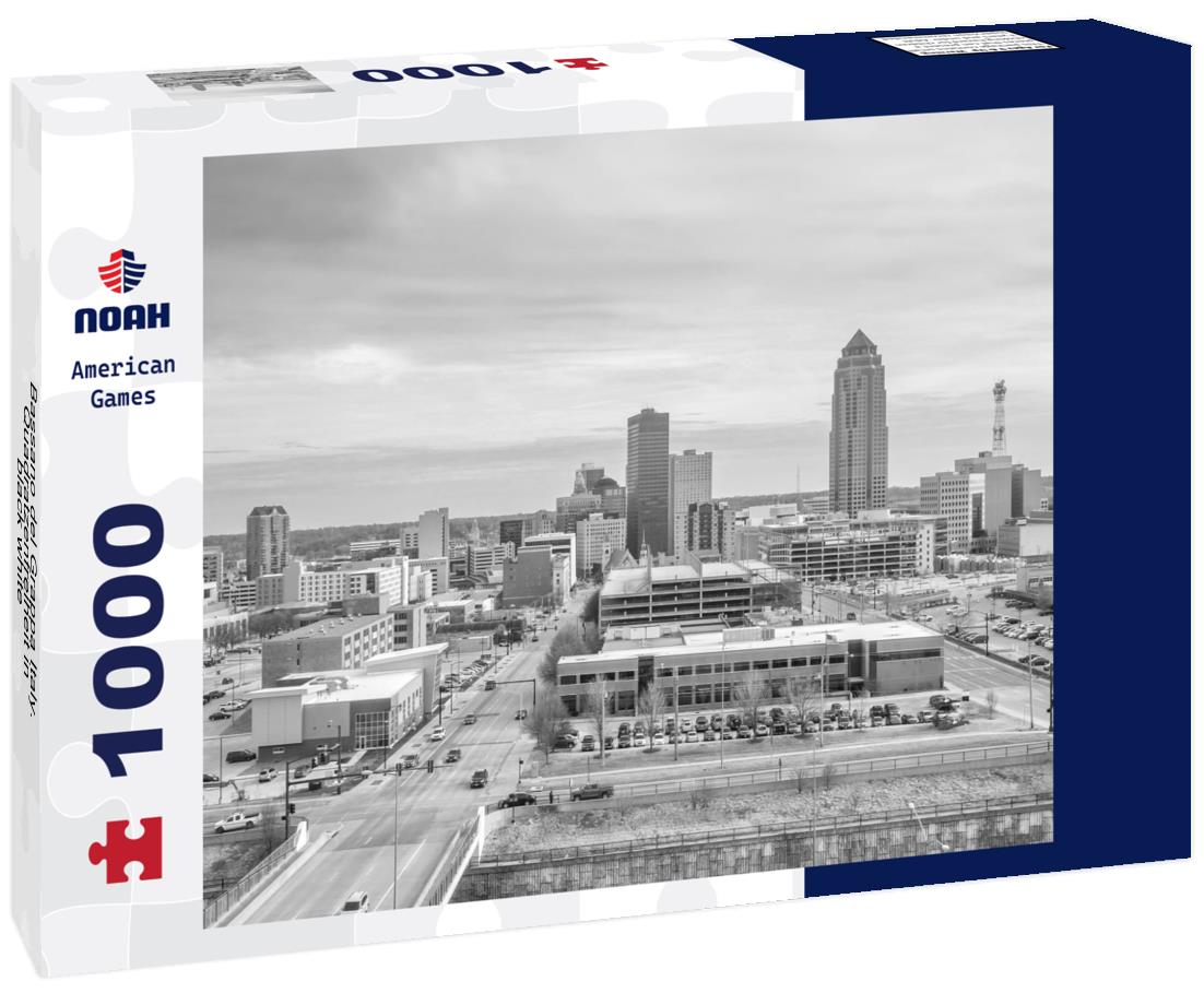 Noah Jigsaw Puzzle Bassano del Grappa Italy. Quadratzenfreiheit in black white 1000 pieces