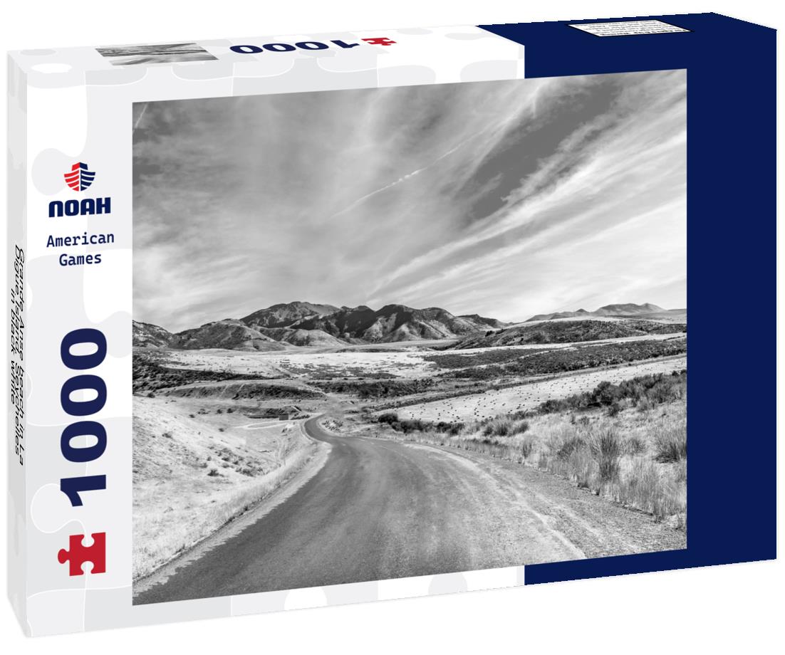 Noah Jigsaw Puzzle Grande Anse beach in La Digue Island, Seychelles in black white 1000 pieces