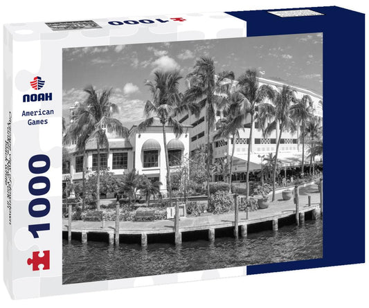 Noah Jigsaw Puzzle Cityscape view of downtown Yonkers, New York in black white 1000 pieces