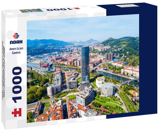 Noah Jigsaw Puzzle Bilbao aerial panoramic view. Bilbao is the largest city in the Basque Country in northern Spain 1000 pieces