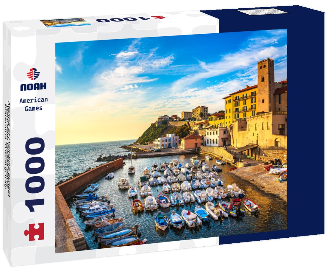 Noah Jigsaw Puzzle Marina of Piombino sunset view from Piazza bovio. Maremma Tuscany Italy 1000 pieces