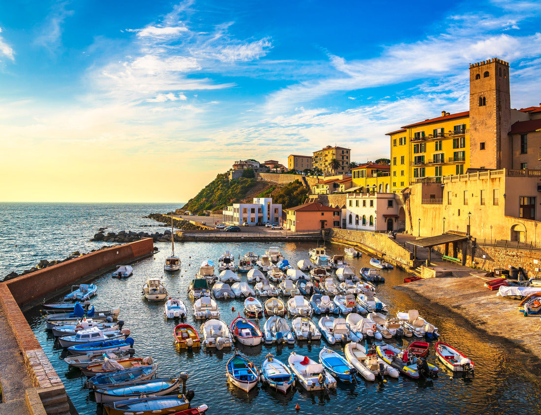 Noah Jigsaw Puzzle Marina of Piombino sunset view from Piazza bovio. Maremma Tuscany Italy 1000 pieces