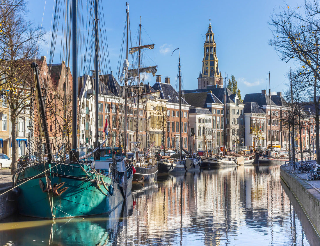 Noah Jigsaw Puzzle Historic ships on the Hoge der aa canal Groningen, Netherlands 1000 pieces