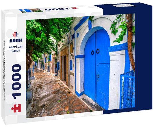 Noah Jigsaw Puzzle Hammamet Medina streets with blue walls. Tunis, North Africa 1000 pieces