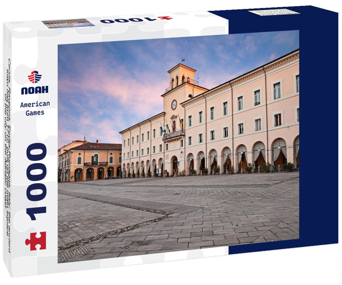 Noah Jigsaw Puzzle Cervia, Ravenna, Emilia-Romagna, Italy: the ancient town hall from 1712, built on the main square of the city on the Adriatic coast 1000 pieces