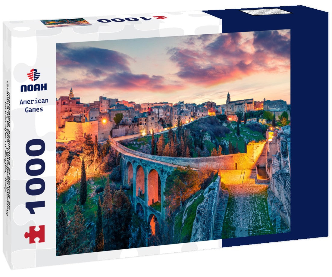 Noah Jigsaw Puzzle Incredible beginning of spring on Gravina in Puglia. Wonderful morning landscape of Puglia, Italy 1000 pieces