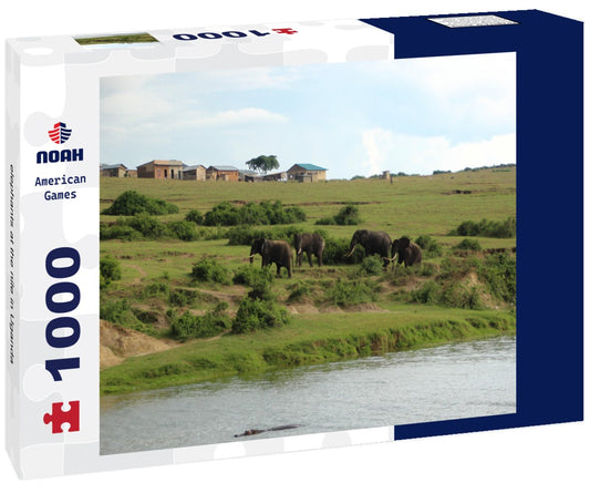 Noah Jigsaw Puzzle elephants at the nile in Uganda 1000 pieces