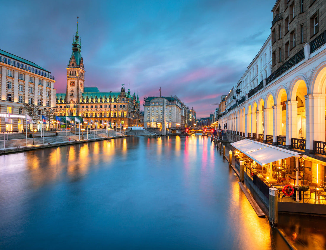Noah Jigsaw Puzzle Hamburg, Germany. Cityscape image of Hamburg downtown with City Hall during sunset 1000 pieces