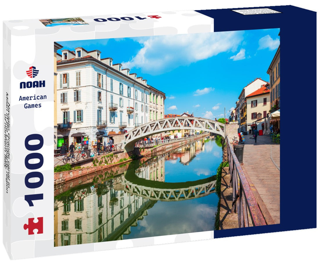 Noah Jigsaw Puzzle Naviglio Grande canal in Milan in the Lombardy region of northern Italy 1000 pieces