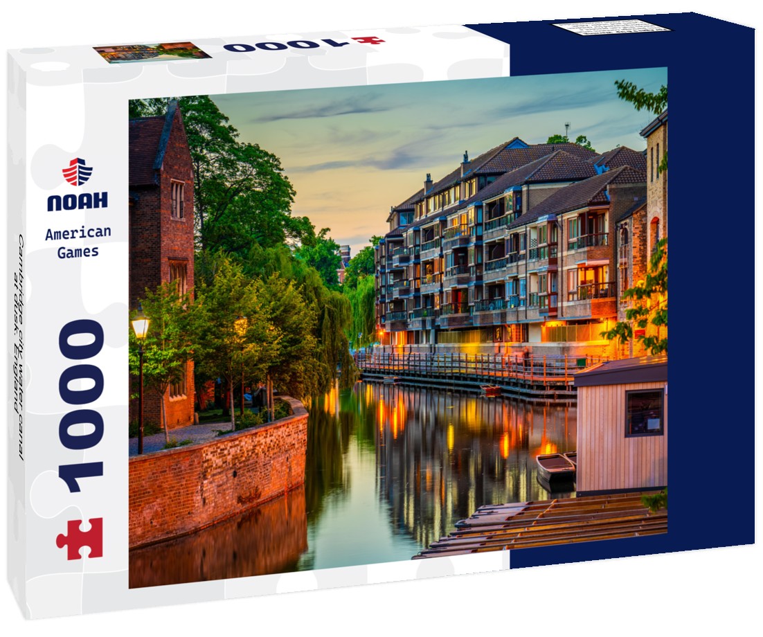 Noah Jigsaw Puzzle Cambridge city water canal at dusk. England 1000 pieces