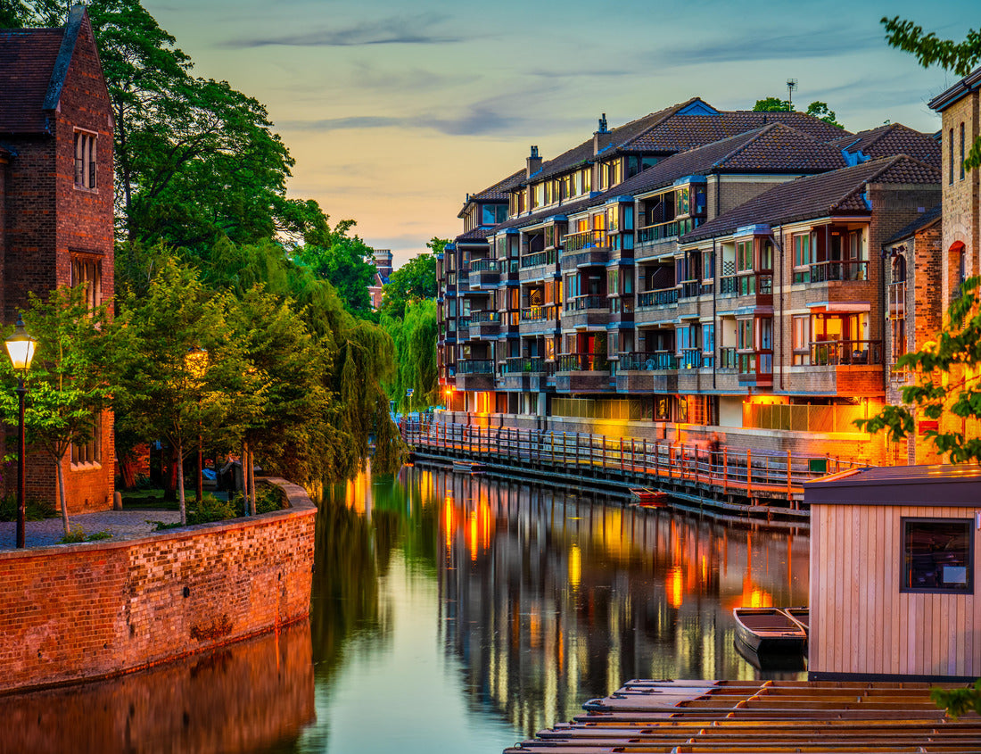 Noah Jigsaw Puzzle Cambridge city water canal at dusk. England 1000 pieces