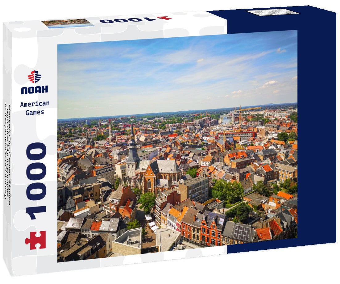 Noah Jigsaw Puzzle Hasselt City Center Skyline with blue sky in summer, in the province of Limburg, Belgium 1000 pieces