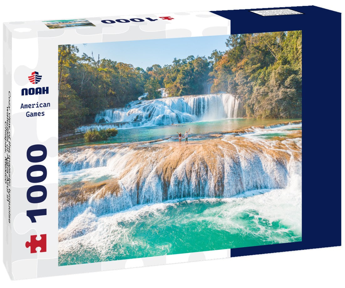 Noah Jigsaw Puzzle Cozy view of the majestic turquoise waterfalls of Agua Azul in Chiapas, Mexico 1000 pieces