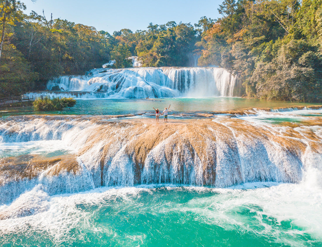 Noah Jigsaw Puzzle Cozy view of the majestic turquoise waterfalls of Agua Azul in Chiapas, Mexico 1000 pieces