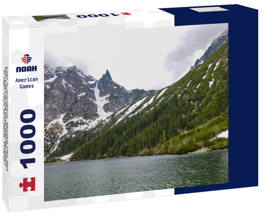 Noah Jigsaw Puzzle Lake in mountains. Morskie Oko Sea Eye Lake is the most popular place in High Tatra Mountains, Poland 1000 pieces