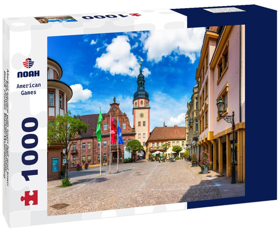 Noah Jigsaw Puzzle Market square with town hall and town hall tower, Ettlingen, Germany, Black Forest, Baden-Wuerttemberg 1000 pieces
