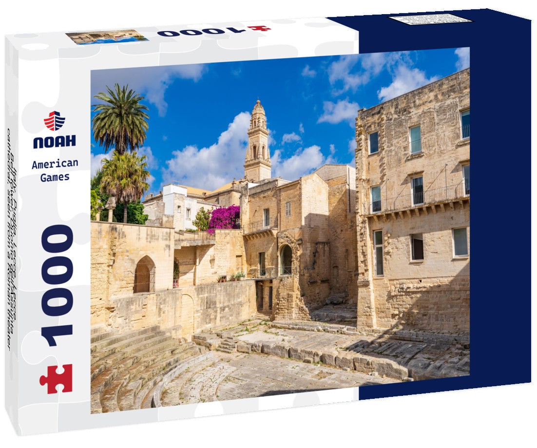 Noah Jigsaw Puzzle Italy, Puglia, Lecce, Lecce. Bell tower, Duomo dell'Assunta, cathedral, seen from a Roman theater 1000 pieces