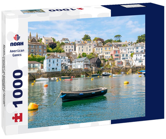 Noah Jigsaw Puzzle Boats moored at beautiful Cornish harbour town of Polruan in South Cornwall, England 1000 pieces
