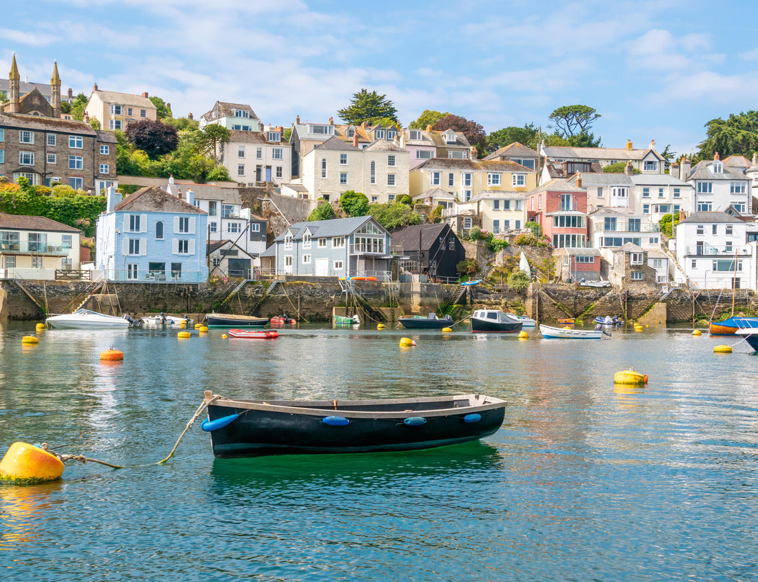 Noah Jigsaw Puzzle Boats moored at beautiful Cornish harbour town of Polruan in South Cornwall, England 1000 pieces