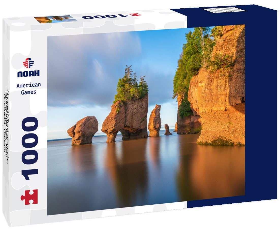 Noah Jigsaw Puzzle Hopewill Rock at sunrise during high tide, New Brunswick, Canada 1000 pieces