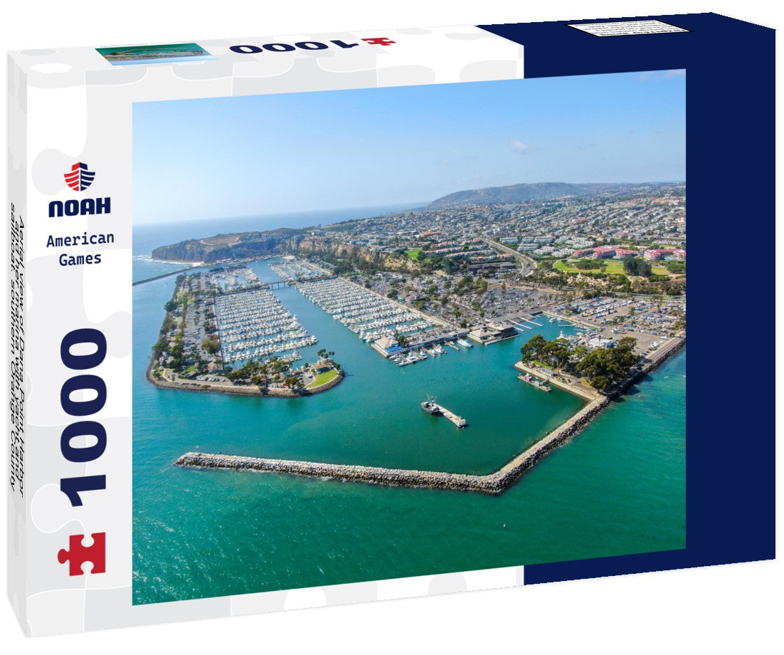 Noah Jigsaw Puzzle Aerial view of Dana Point Harbor and her marina with yacht and sailboat. southern Orange County, California. USA 1000 pieces