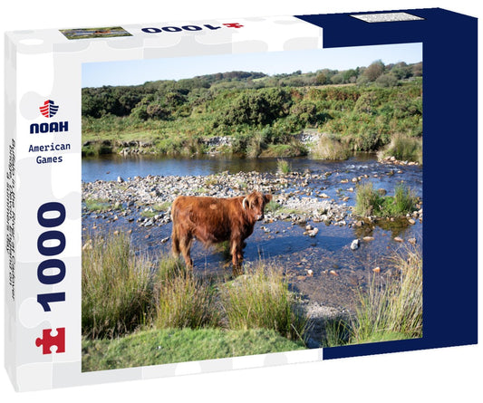 Noah Jigsaw Puzzle Buffalo in the River at Cadover bridge, Devon, England on a summers day 1000 pieces