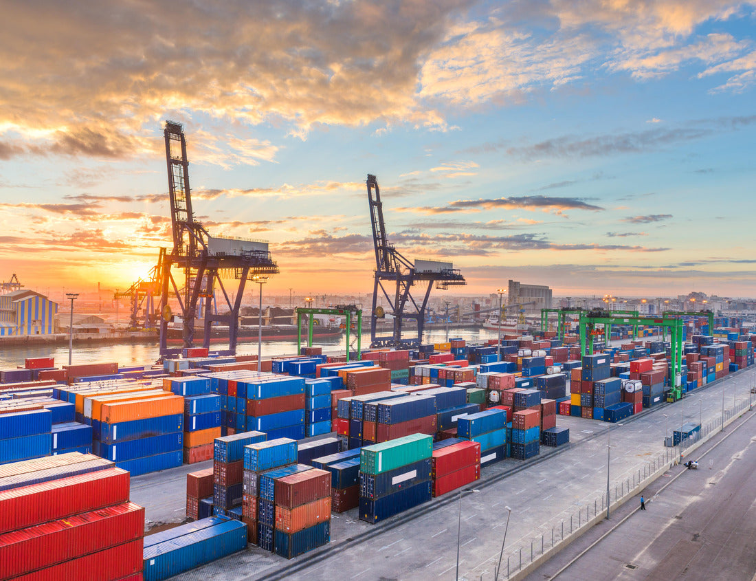 Noah Jigsaw Puzzle Casablanca, Morocco industrial shipping port at dawn 1000 pieces