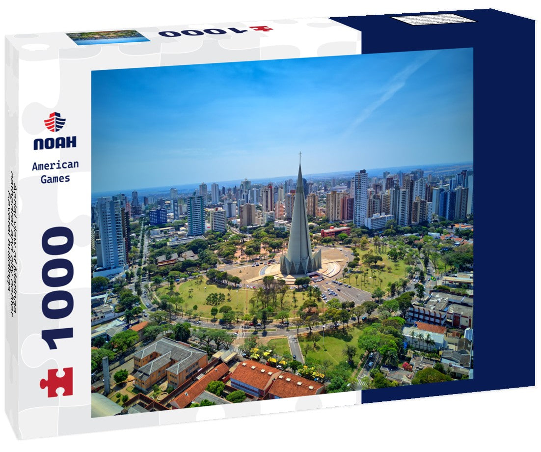 Noah Jigsaw Puzzle Aerial view of Maringa, cathedral and city center. Several buildings 1000 pieces