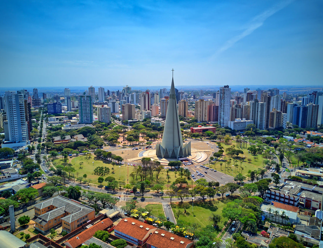 Noah Jigsaw Puzzle Aerial view of Maringa, cathedral and city center. Several buildings 1000 pieces