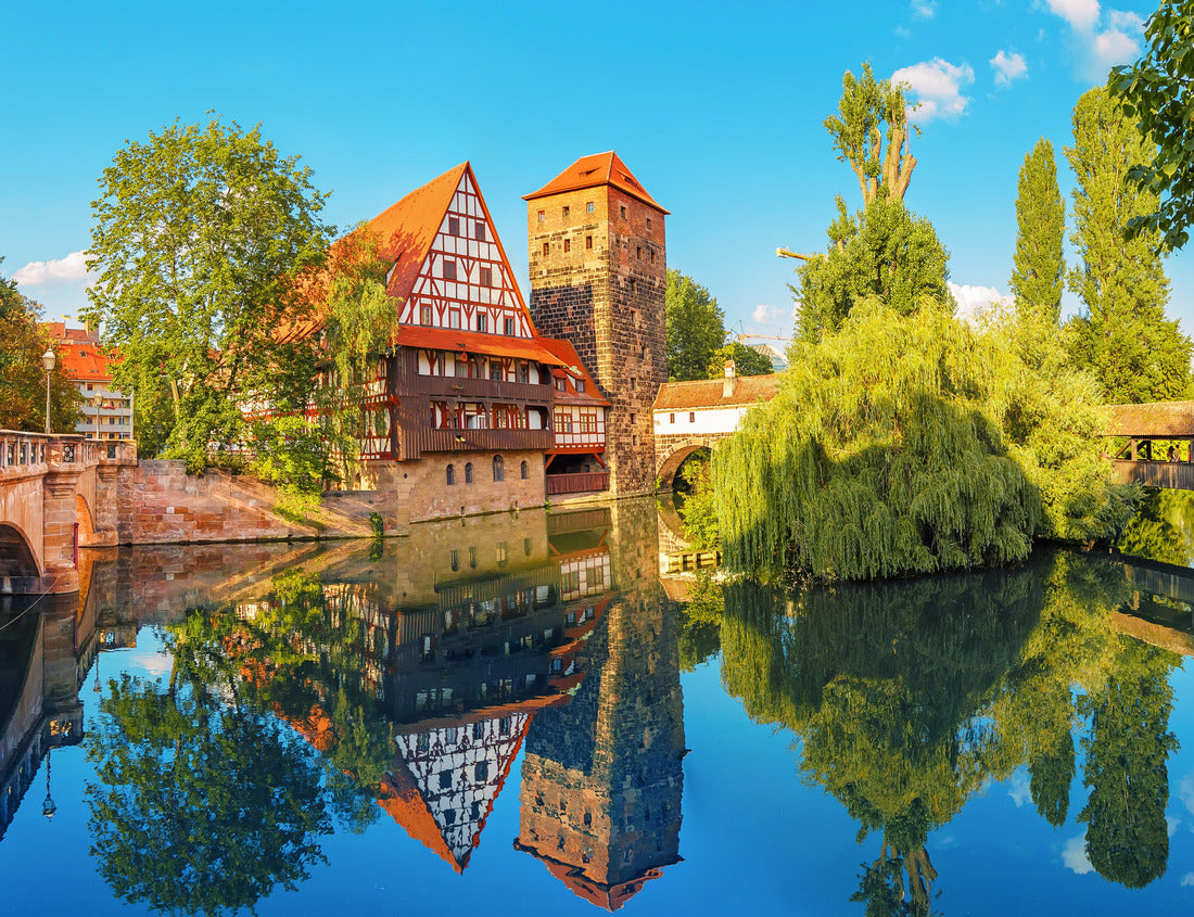 Noah Jigsaw Puzzle A colorful and picturesque view of the half-timbered old houses on the banks of the Pegnitz River in Nuremberg 1000 pieces