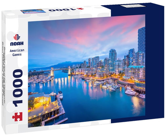 Noah Jigsaw Puzzle Beautiful view of the Vancouver skyline in the city center, British Columbia, Canada at sunset 1000 pieces