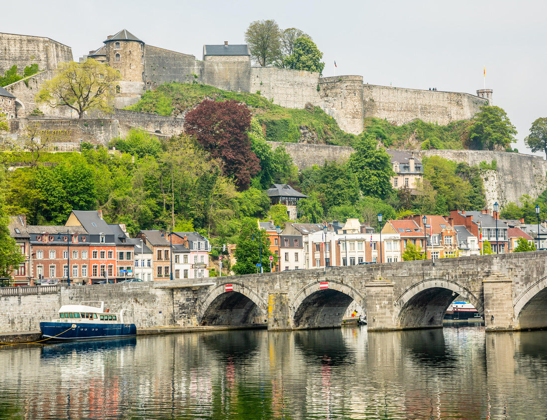 Noah Jigsaw Puzzle Mause river with Jambes bridge and Citadel of Namur fortress on the hill, Namur, Wallonia, Belgium 1000 pieces