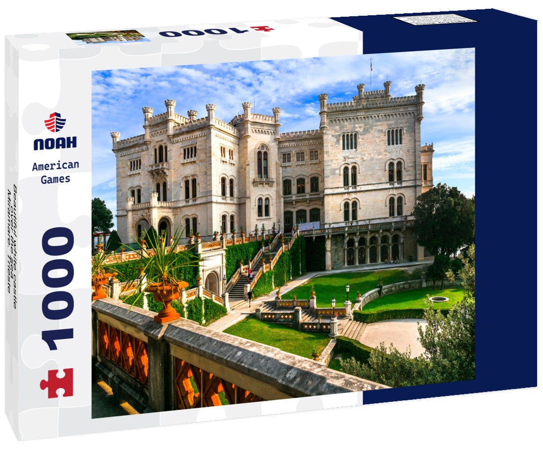 Noah Jigsaw Puzzle Beautiful white castle over the sea - Miramare. Trieste, northern Italy 1000 pieces