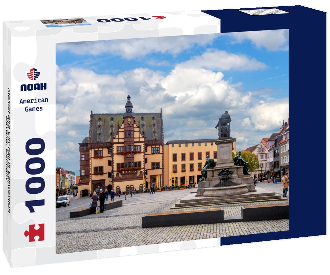 Noah Jigsaw Puzzle Market and City hall in Schweinfurt, Bavaria, Germany 1000 pieces