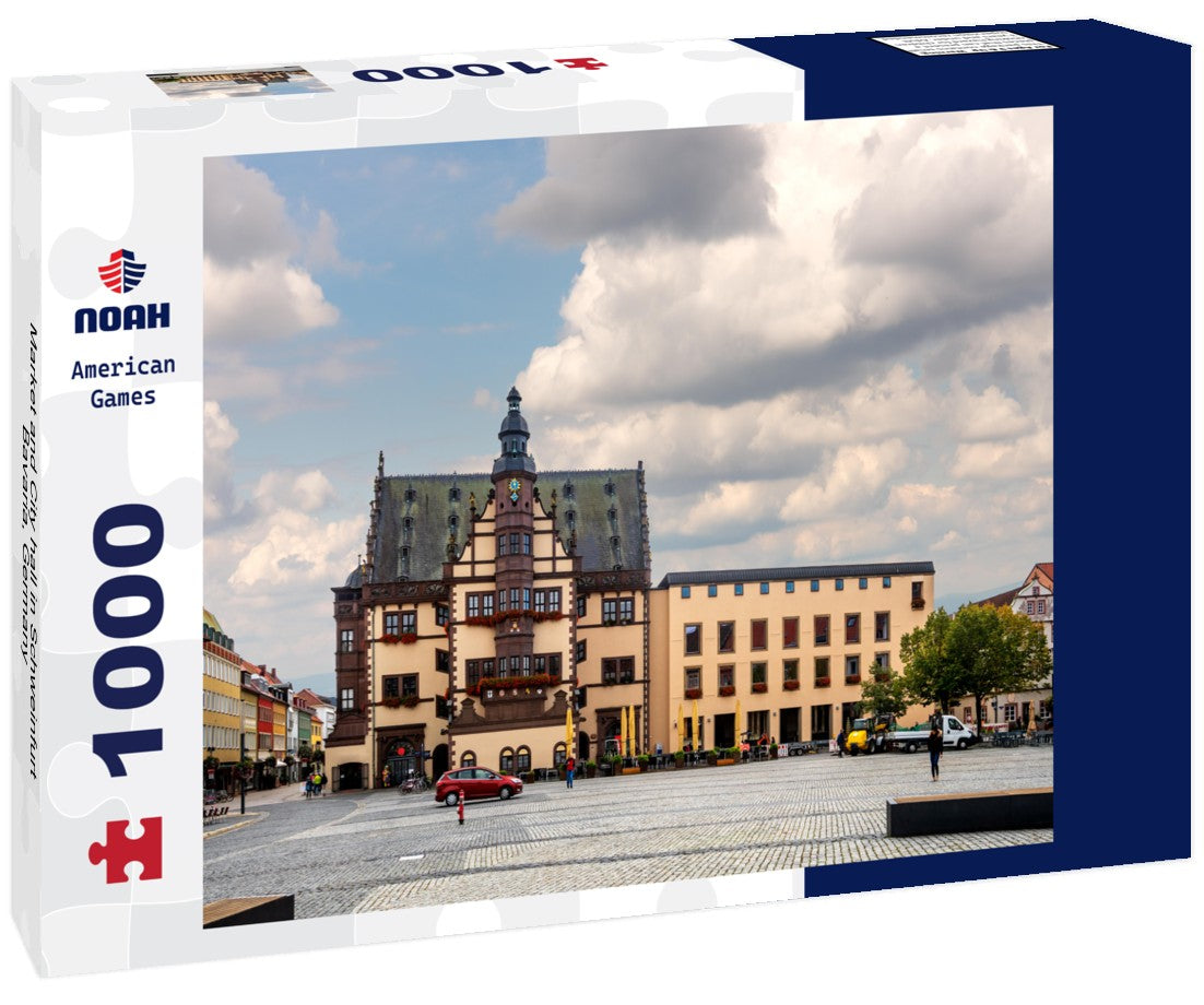 Noah Jigsaw Puzzle Market and City hall in Schweinfurt, Bavaria, Germany 1000 pieces