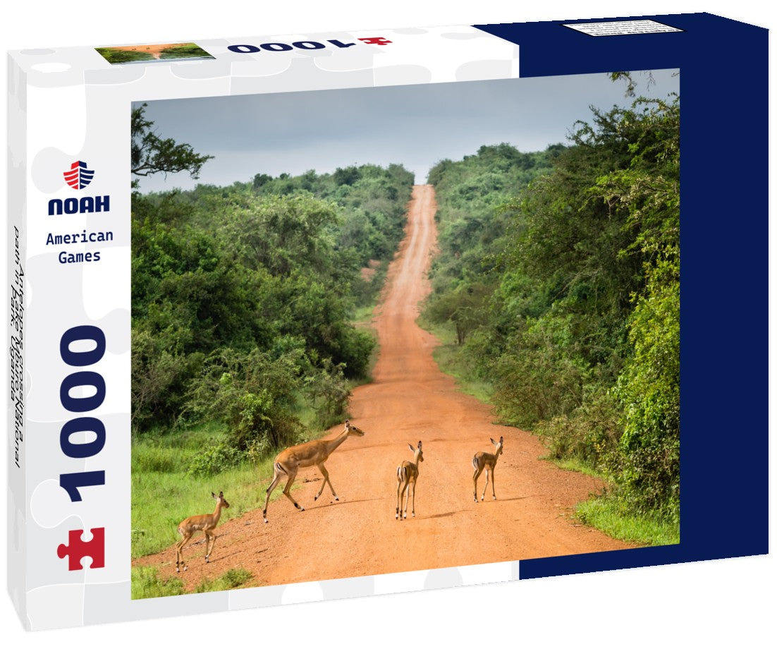 Noah Jigsaw Puzzle Antelopes crossing a path in Lake Mburo National Park, Uganda 1000 pieces