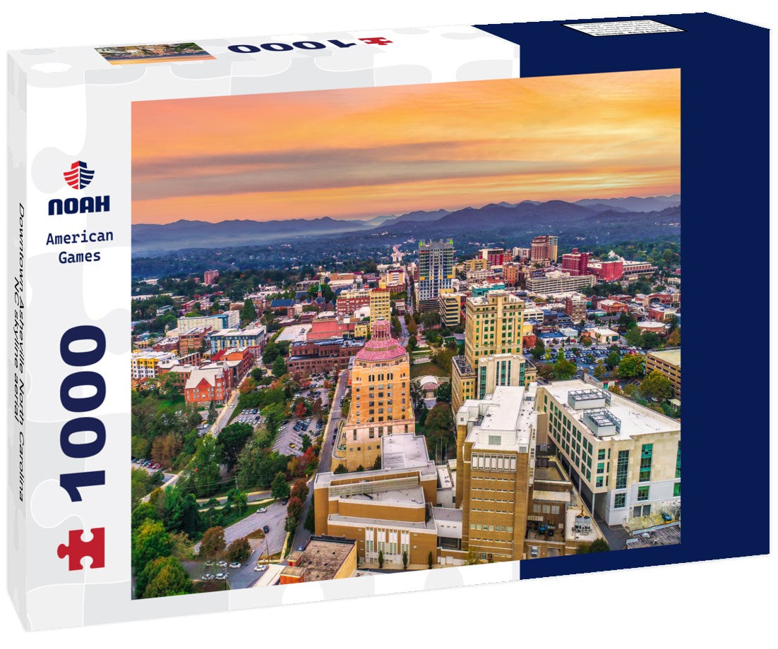 Noah Jigsaw Puzzle Downtown Asheville North Carolina NC skyline aerial 1000 pieces