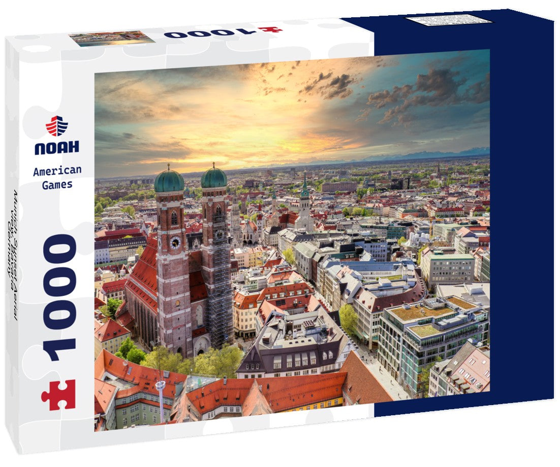 Noah Jigsaw Puzzle Munich Sunset Aerial view, Bavaria - Germany 1000 pieces
