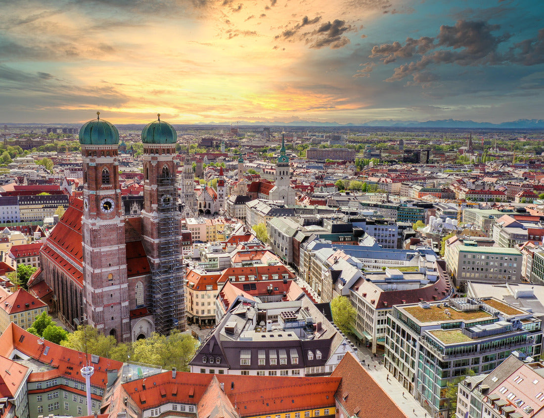Noah Jigsaw Puzzle Munich Sunset Aerial view, Bavaria - Germany 1000 pieces
