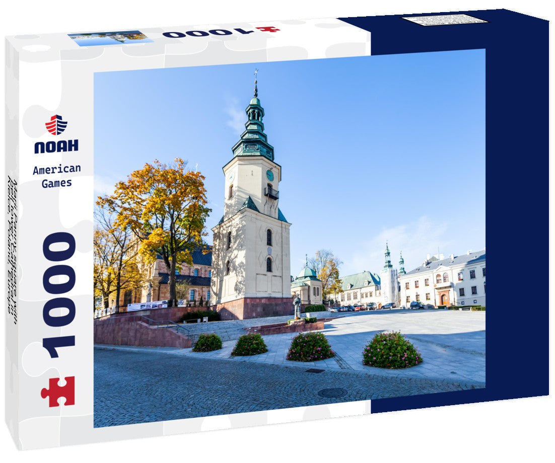 Noah Jigsaw Puzzle Marii Panny square with bell tower Cathedral in Kielce, Poland, Europe 1000 pieces