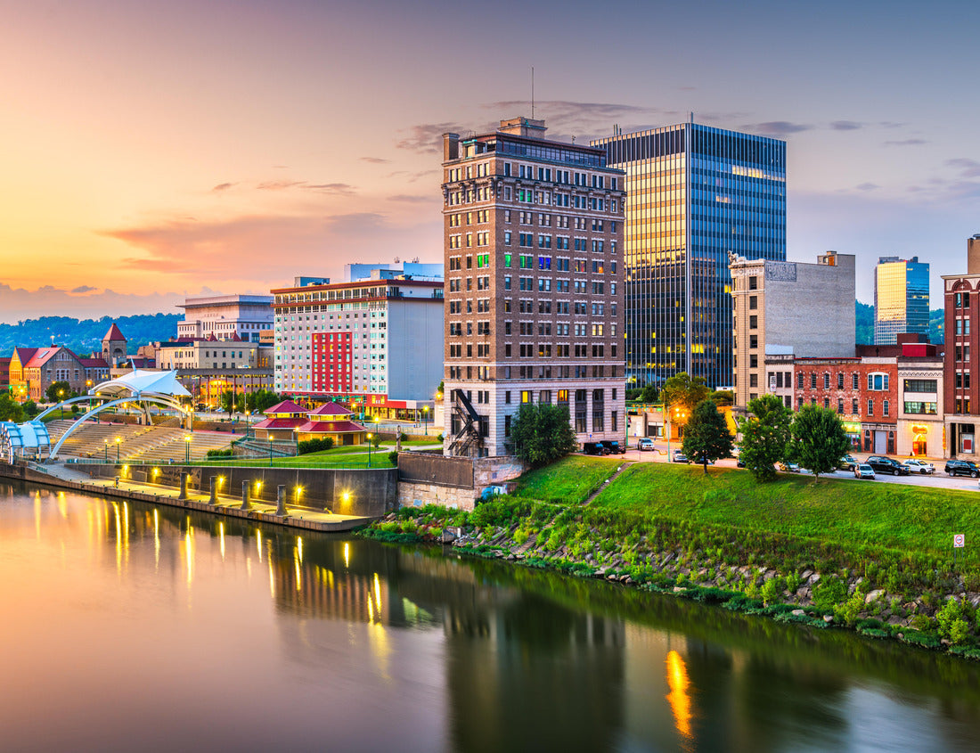 Noah Jigsaw Puzzle Charleston, West Virginia, USA downtown skyline on the river at dusk 1000 pieces