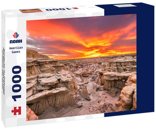Noah Jigsaw Puzzle Bisti/De-Na-Zin Wilderness, New Mexico, USA at Valley of Dreams after sunset 1000 pieces