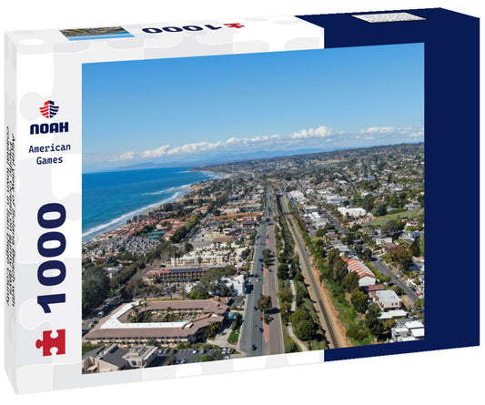 Noah Jigsaw Puzzle Aerial view of Solana Beach with Pacific Ocean on sunny days, coastal town in San Diego County, California. USA 1000 pieces
