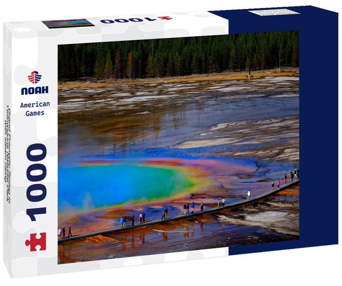 Noah Jigsaw Puzzle Grand Prismatic Spring in Yellowstone National Park with steam rising 1000 pieces