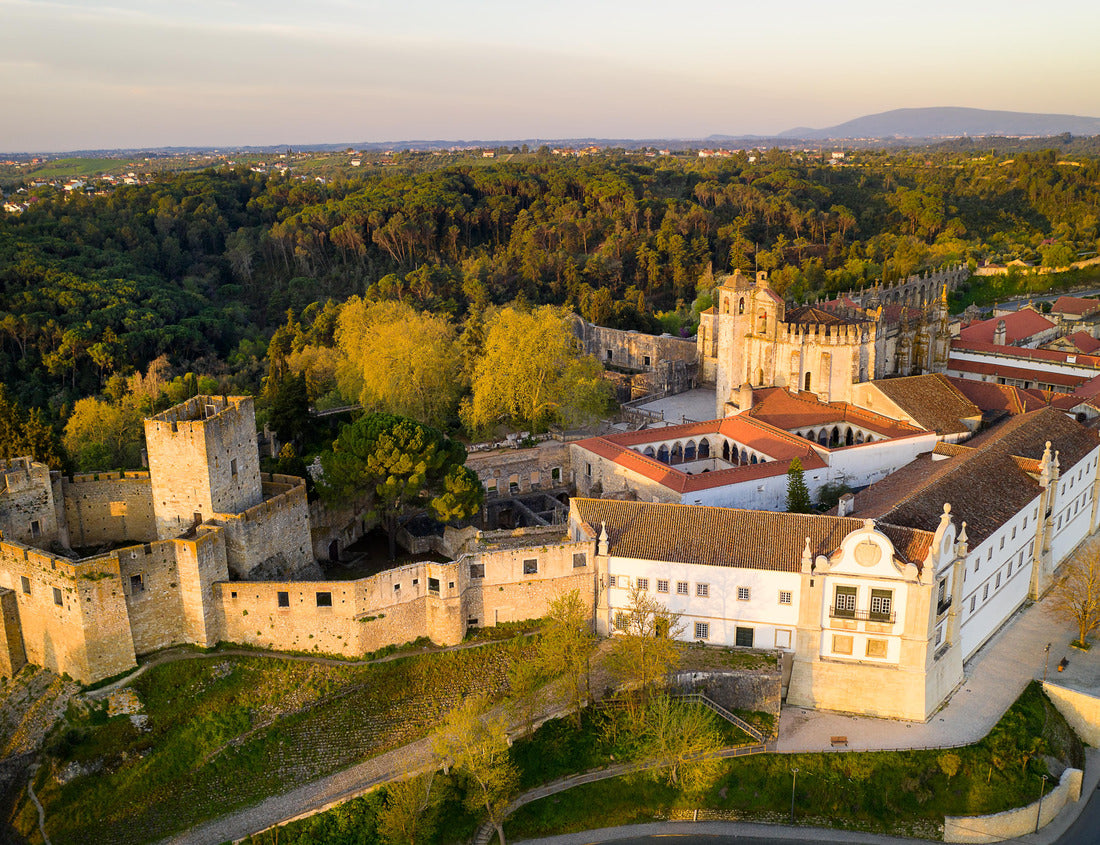 Noah Jigsaw Puzzle air-dryer view of Convento de cristo Christ's convent in Tomar at sunrise, Portugal 1000 pieces