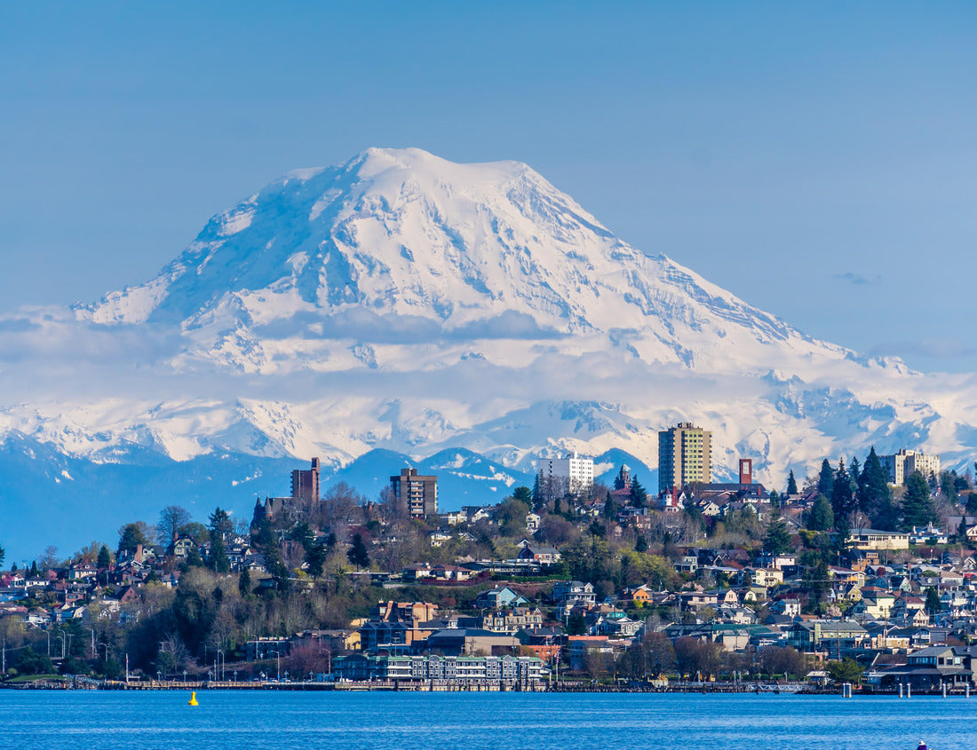 Noah Jigsaw Puzzle A view of the Port of Tacoma and Mount Rainier from Ruston, Washington 1000 pieces