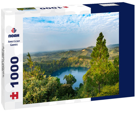 Noah Jigsaw Puzzle A beautiful sight of a crater lake in a volcanic crater, Uganda 1000 pieces