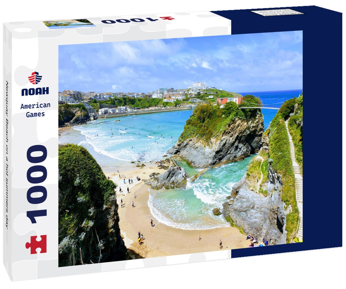 Noah Jigsaw Puzzle Newquay Beach on a hot summers day 1000 pieces